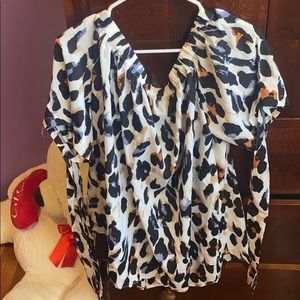 Off the shoulder Cheetah print blouse
